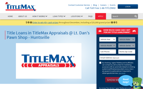 TitleMax Appraisals @ Lt. Dan's Pawn Shop - Huntsville