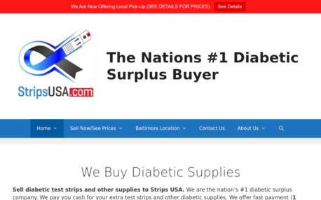 Strips USA Cash For Diabetic Test Strips