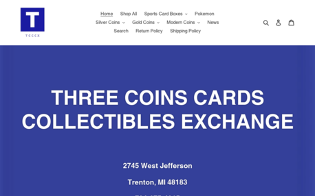 Three Coins Cards Collectibles Exchange