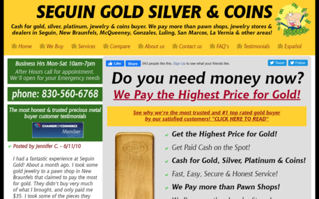 SEGUIN GOLD, SILVER & COINS