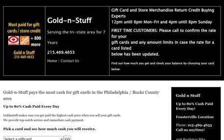 Gold n Stuff - Cash for gift cards, store credit, vintage, antique, collectibles, most paid
