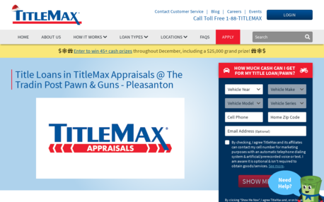 TitleMax Appraisals @ The Tradin Post Pawn  & Guns - Pleasanton