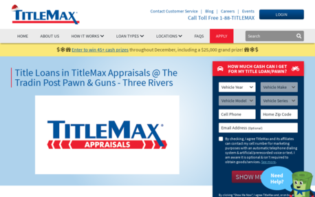 TitleMax Appraisals @ The Tradin Post Pawn & Guns - Three Rivers
