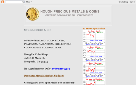 Hough's Coin shop