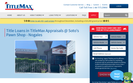 TitleMax Appraisals @ Soto's Pawn Shop - Nogales