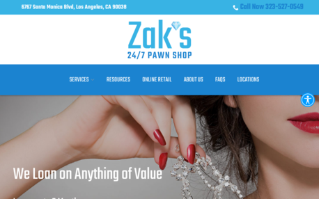 ZAK'S PAWN SHOP Open 24 Hours & Car Title Loans